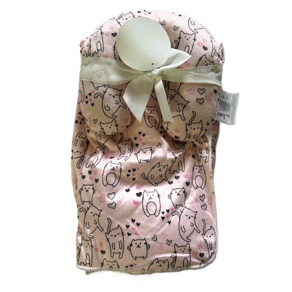 Babe Luxe U Neck Pillow and Blanket Baby Girl Pink 30 x 40 in